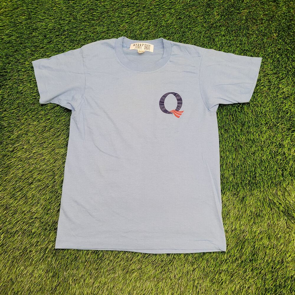 Vintage 80s Screen-Stars Shirt S/M 17x24 Cropped Logo USA